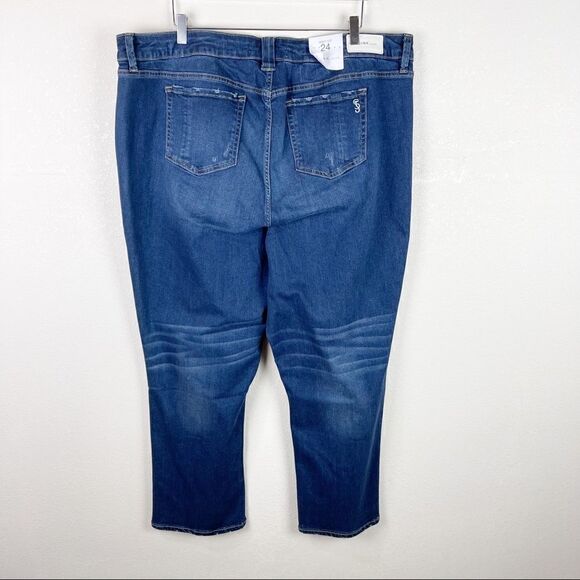 Slink Blue Denim Jeans Stretch Skinny High Rise - Picture 6 of 7